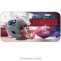 New England Patriots Super Bowl Champs Plastic License Plate