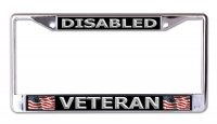 Disabled Veteran #2 Chrome License Plate Frame