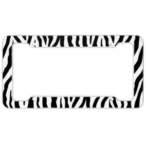 Zebra Print Plastic License Frame