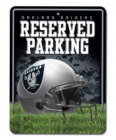 Oakland Raiders Metal Parking Sign