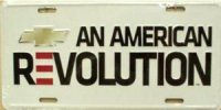 Chevrolet An American Revolution License Plate