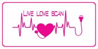 Ultrasound Tech Live Love Scan Photo License Plate