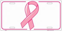 Breast Cancer Awareness Ribbon License Plate