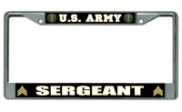 U.S. Army Sergeant Photo License Plate Frame