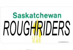 Saskatchewan Roughriders Photo License Plate