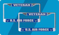 U.S. Air Force Veteran License Plate Frame 2 Pack