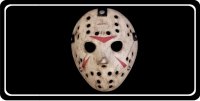 Jason Voorhees Mask Centered Photo License Plate