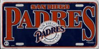 San Diego Padres Metal License Plate