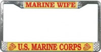 U.S. Marine Wife License Plate Frame
