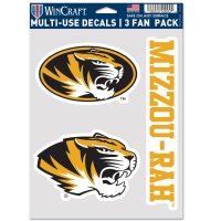 Missouri Tigers 3 Fan Pack Decals