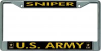 U.S. Army Sniper #2 Chrome License Plate Frame
