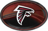 Atlanta Falcons Chrome Die Cut Oval Decal