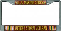 U.S. Marine Corps Desert Storm Veteran Chrome Plate Frame