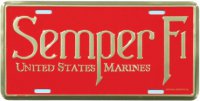 U.S. Marine Semper Fi License Plate