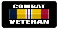 Combat Veteran Ribbon Photo License Plate