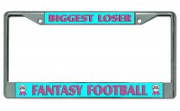Biggest Loser #2 Fantasy Football Chrome License Plate Frame