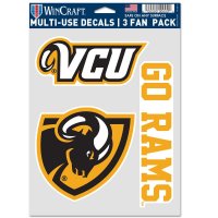 VCU Rams 3 Fan Pack Decals