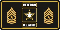 U.S. Army Veteran Sergeant Major Photo License Plate
