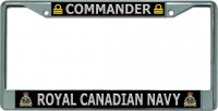Royal Canadian Navy Commander Chrome License Plate Frame