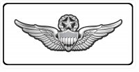 U.S. Army Master Aviator White Photo License Plate