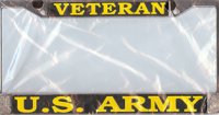 U.S. Army Veteran License Plate Frame