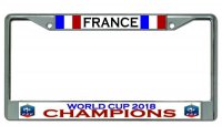 France World Cup Champions 2018 Chrome License Plate Frame
