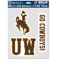 Wyoming Cowboys 3 Fan Pack Decals