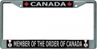 Canada Member Of The Order Of Canada Chrome License Plate Frame