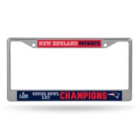 New England Patriots Super Bowl Champs Chrome License Frame