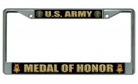 U.S. Army Medal Of Honor Chrome License Plate Frame