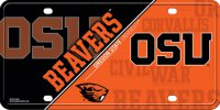 Oregon State Beavers Metal License Plate