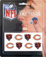 Chicago Bears 8-PC Peel and Stick Tattoo Set