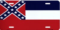 Mississippi State Flag Metal License Plate