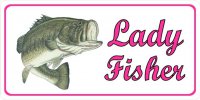 Lady Fisher Photo License Plate