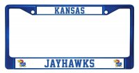 Kansas Jayhawks Anodized Blue License Plate Frame