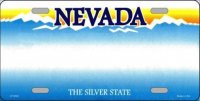 Nevada State Background Metal License Plate
