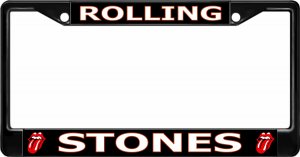 Rolling Stones Black License Plate Frame