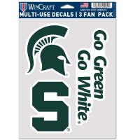 Michigan State Spartans 3 Fan Pack Decals