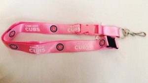 Chicago Cubs Pink Lanyard With Safety Latch