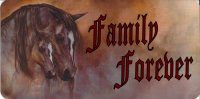 Family Forever Horses Photo License Plate