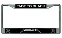Metallica "Fade To Black" Chrome License Plate Frame