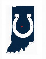 Indianapolis Colts Home State Vinyl Sticker