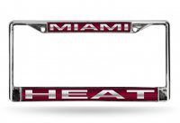 Miami Heat Laser Chrome License Plate Frame