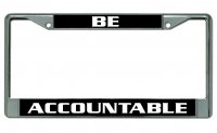 Be Accountable Chrome License Plate Frame