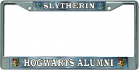 Slytherin Hogwarts Alumni Chrome License Plate Frame