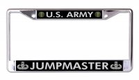 U.S. Army Jumpmaster Chrome License Plate Frame