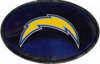 Los Angeles Chargers Chrome Die Cut Oval Decal