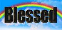 Blessed Rainbow Photo License Plate