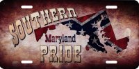 Southern Pride Maryland Metal License Plate