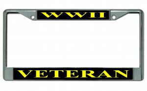 World War 2 Veteran Photo License Plate Frame